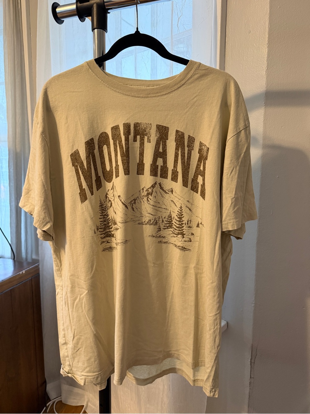 Target Beige Montana Graphic Short Sleeve Tee